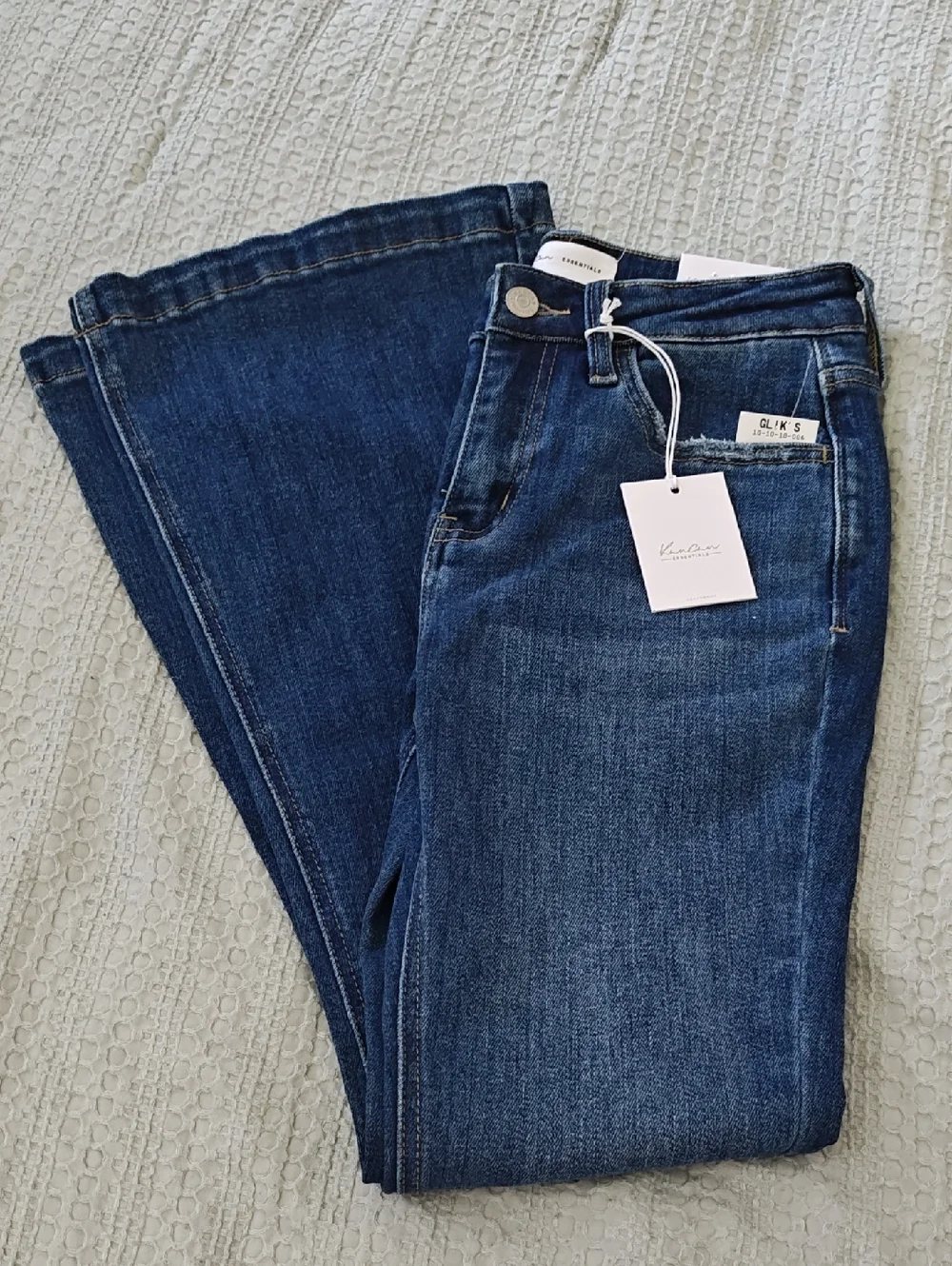 KanCan Dark Blue Flare Jeans - Picture 3 of 4